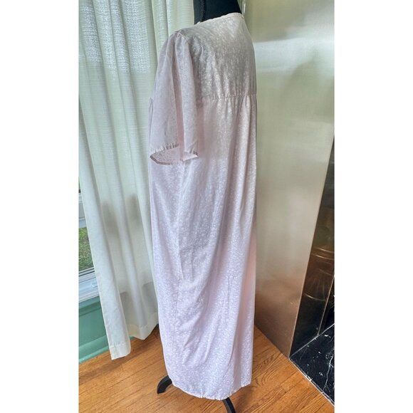 Vintage 1980s lingerie set, pink pastel, negligee & peignoir, long - Picture 7 of 10